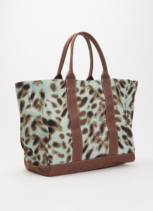 Becksöndergaard Leola Camila shopper van canvas met tasbedel  - achterkant blauw