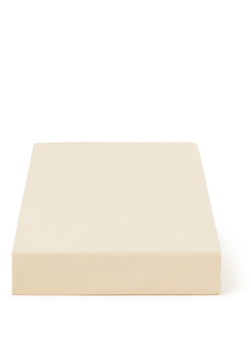 BeddingHouse Dutch Design Hoeslaken van  katoen, hoekhoogte 28 cm - voorkant zand