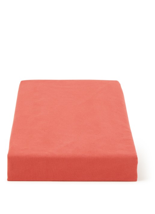 BeddingHouse Dutch Design Hoeslaken van  katoen, hoekhoogte 28 cm - voorkant steenrood