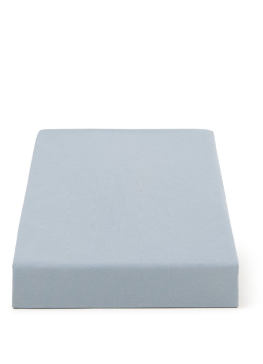 BeddingHouse Dutch Design Hoeslaken van  katoen, hoekhoogte 28 cm - voorkant blauwgrijs