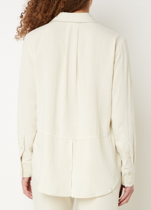 Bella Dahl Blouse  met borstzakken - achterkant 3 vanillegeel