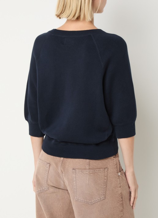 Bellerose Anglet sweater met ronde hals - achterkant 4 donkerblauw