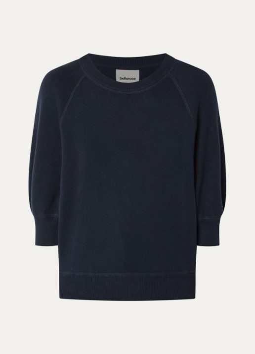 Bellerose Anglet sweater met ronde hals - voorkant 2 donkerblauw
