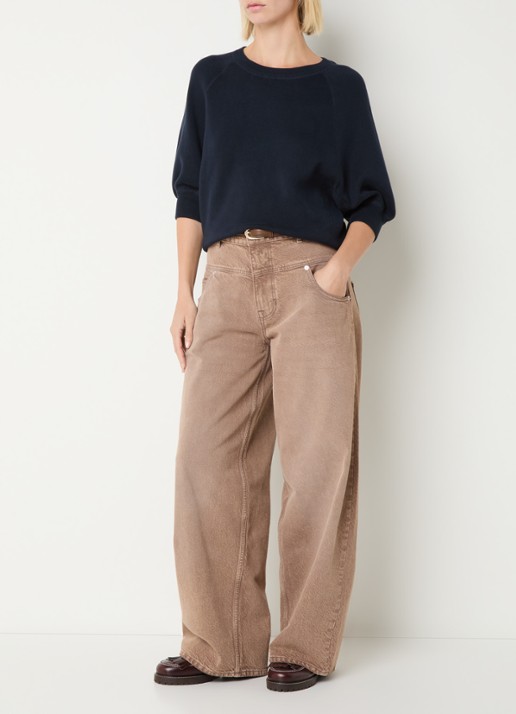 Bellerose Anglet sweater met ronde hals - voorkant 3 donkerblauw