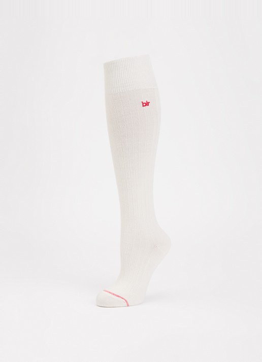 Bellerose Batily kniekousen in wolblend - detail vanillegeel