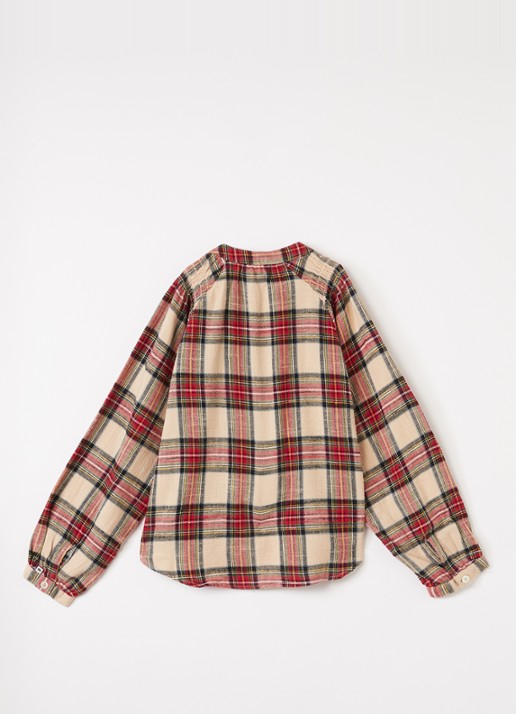 Bellerose Blouse met ruitdessin - voorkant 2 beige
