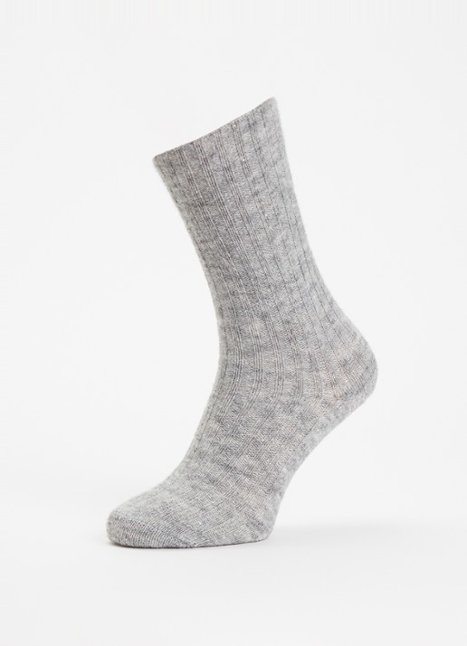 Bellerose Boti sokken in alpaca wolblend - detail grijs