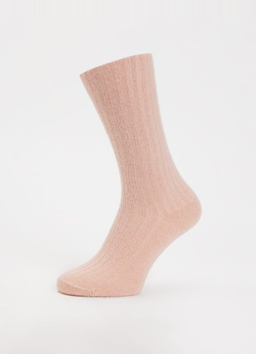 Bellerose Boti sokken in aplaca wolblend met glitter - detail 3 lichtroze