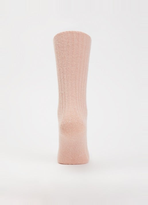 Bellerose Boti sokken in aplaca wolblend met glitter - voorkant 2 lichtroze