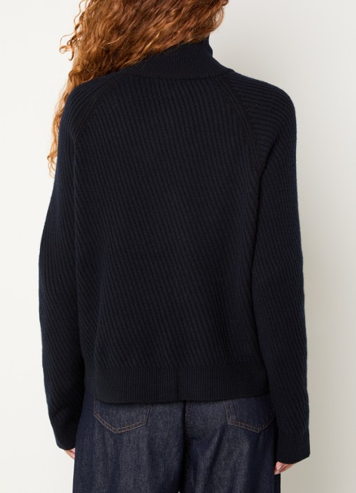 Bellerose Dorry grofgebreide trui van merino wol - achterkant donkerblauw