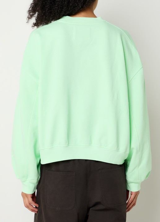 Bellerose Fancy cropped sweater met ronde hals - achterkant mint