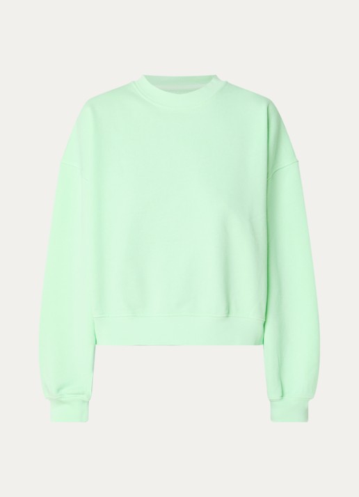 Bellerose Fancy cropped sweater met ronde hals - voorkant 3 mint