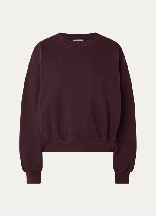 Bellerose Fancy sweater met ballonmouw - voorkant 3 bordeauxrood