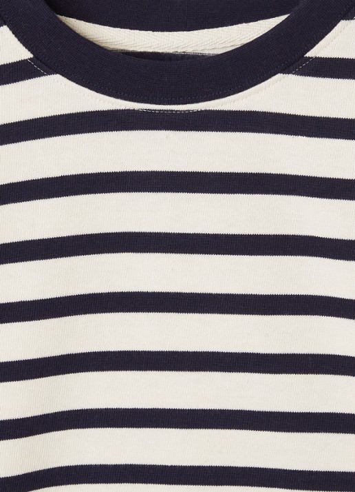 Bellerose Favi longsleeve met streepprint - detail gebroken wit