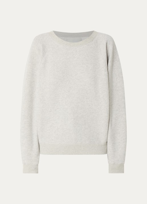 Bellerose Fella oversized sweater met ronde hals - voorkant 2 grijsmele