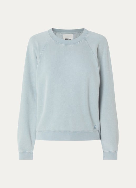 Bellerose Fella sweater met ronde hals - voorkant 2 lichtblauw
