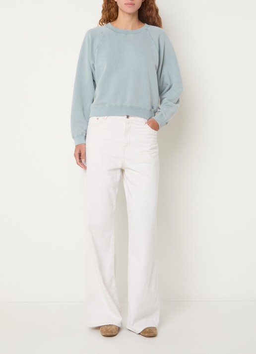 Bellerose Fella sweater met ronde hals - voorkant 3 lichtblauw