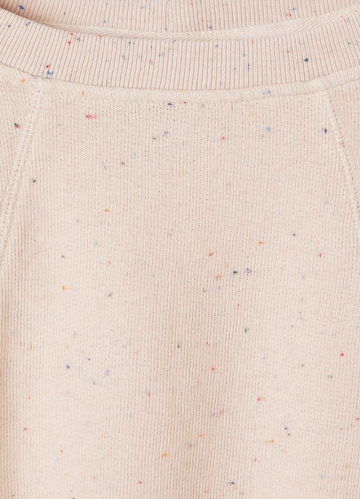 Bellerose Fengo sweater met gemêleerd dessin - detail lichtroze