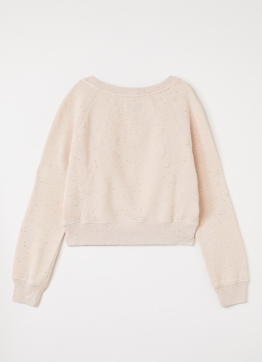 Bellerose Fengo sweater met gemêleerd dessin - voorkant 3 lichtroze