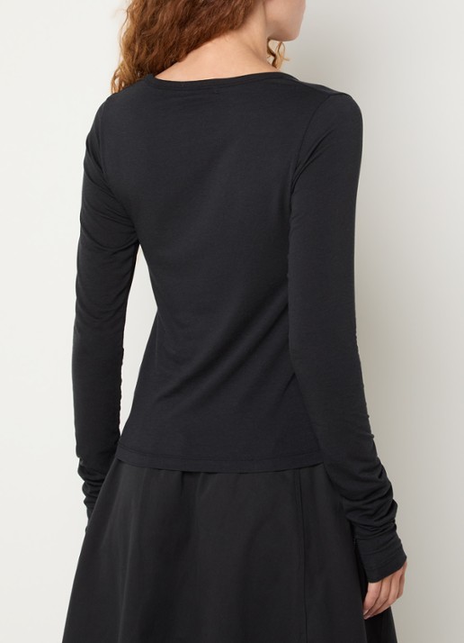Bellerose Fina long sleeve met ronde hals - achterkant 2 zwart
