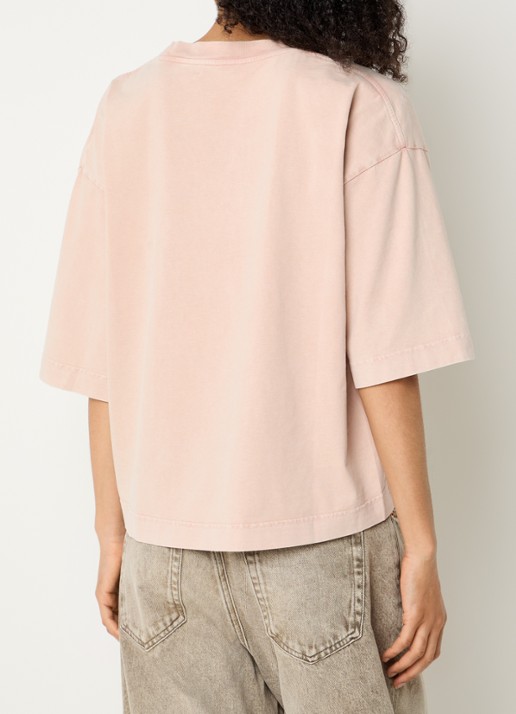 Bellerose Fiores T-shirt met ronde hals - achterkant 3 roze