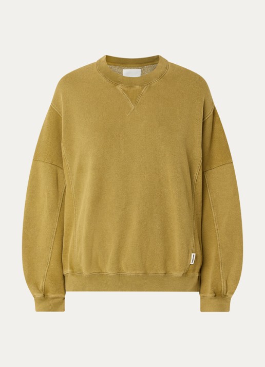 Bellerose Flipos sweater met ronde hals - voorkant 2 mosgroen