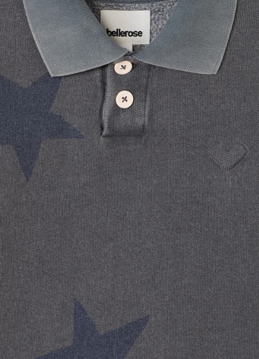 Bellerose Fruto fijngebreide polo - detail donkergrijs