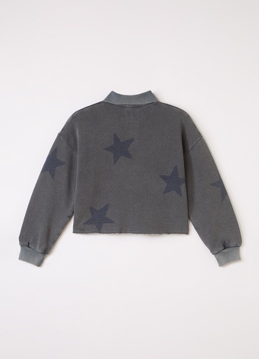 Bellerose Fruto fijngebreide polo - voorkant 3 donkergrijs