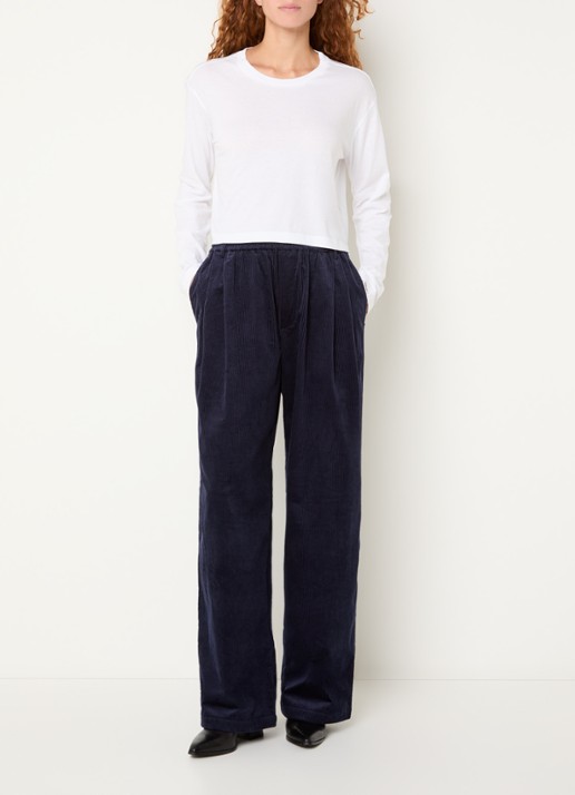 Bellerose Fuele longsleeve met ronde hals - voorkant 3 wit