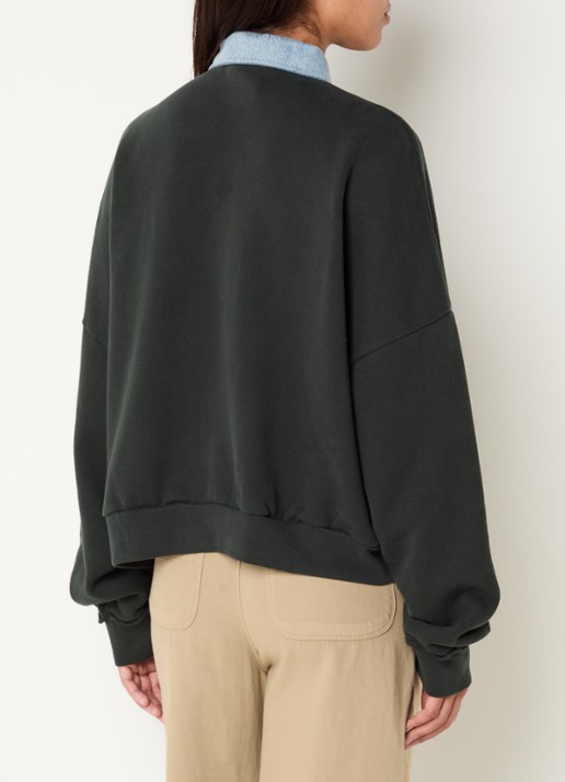 Bellerose Furento sweater met polokraag - achterkant 4 bronsgroen