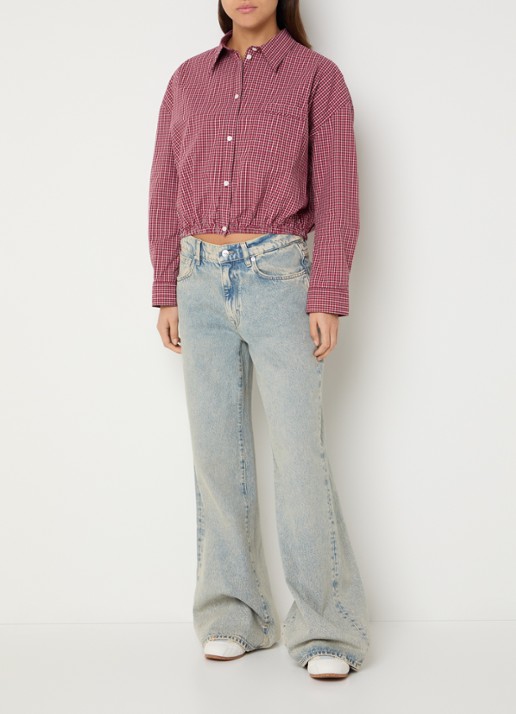 Bellerose Gemma blouse met ruitdessin - voorkant 2 rood