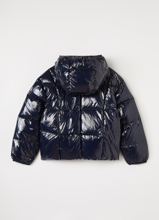 Bellerose Habu puffer jack met glanzende finish - achterkant 3 donkerblauw