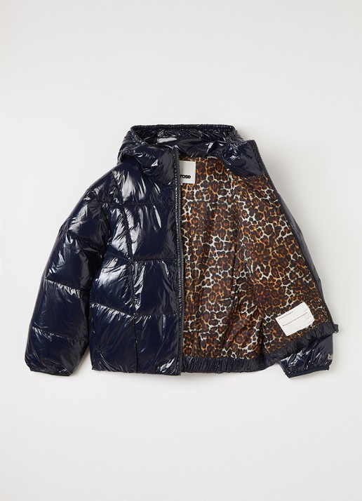 Bellerose Habu puffer jack met glanzende finish - voorkant 2 donkerblauw