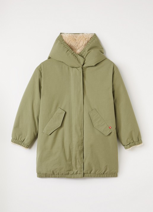 Bellerose Harbour gewatteerde parka met klepzakken  - voorkant 2 beige