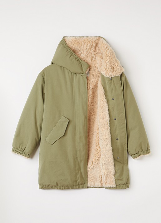 Bellerose Harbour gewatteerde parka met klepzakken  - voorkant 3 beige