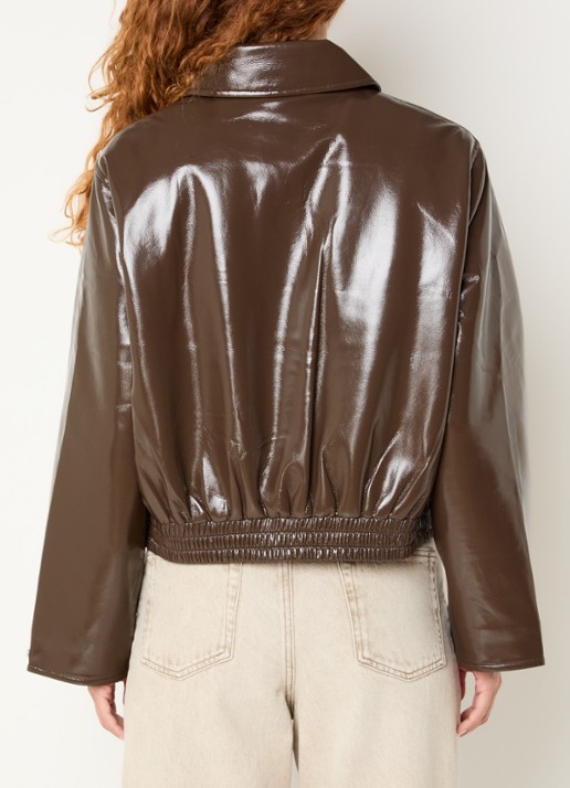 Bellerose Harred jack van imitatieleer - achterkant bruin