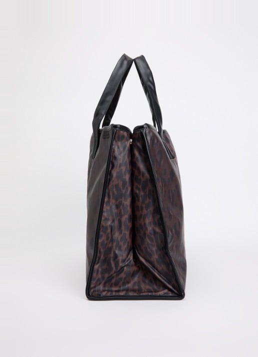 Bellerose Hecky shopper met panterprint - detail 4 donkerbruin