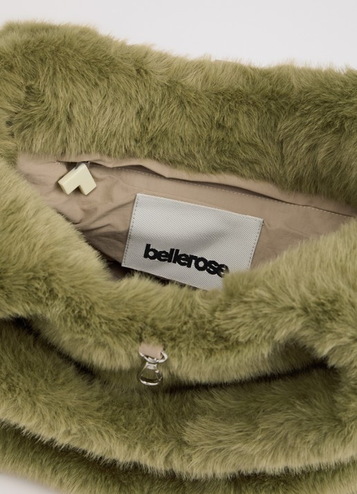 Bellerose Helga handtas van imitatiebont  - detail 3 lichtgroen