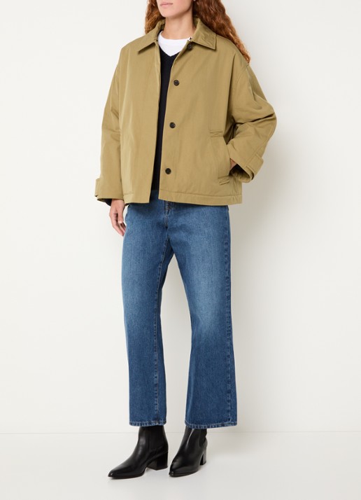 Bellerose Hilma parka met details van imitatiebont - voorkant 3 mosgroen