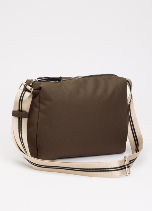 Bellerose Hobbes crossbodytas met verstelbare schouderriem - achterkant donkerbruin