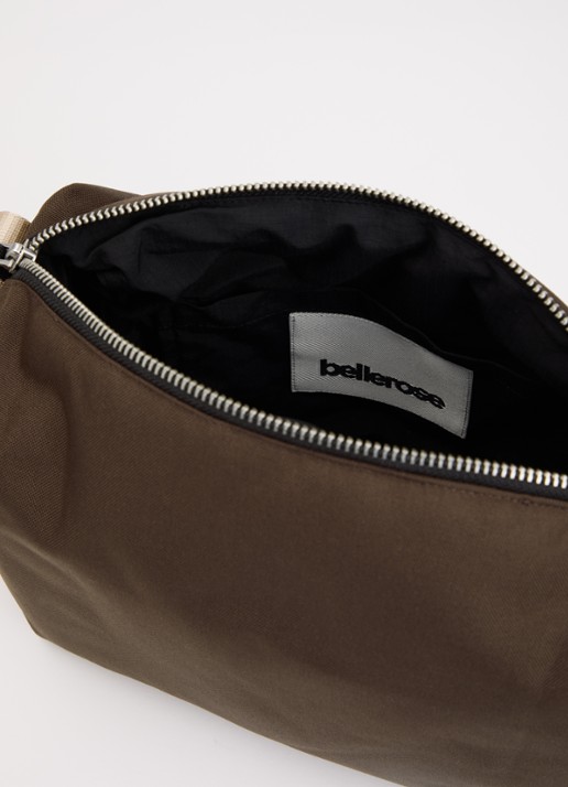 Bellerose Hobbes crossbodytas met verstelbare schouderriem - detail 3 donkerbruin