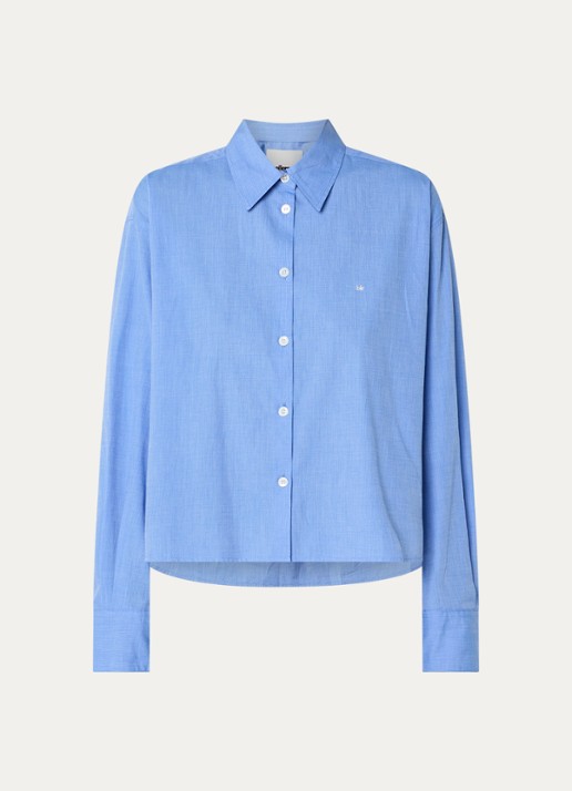Bellerose Java blouse met logo - voorkant 3 blauw