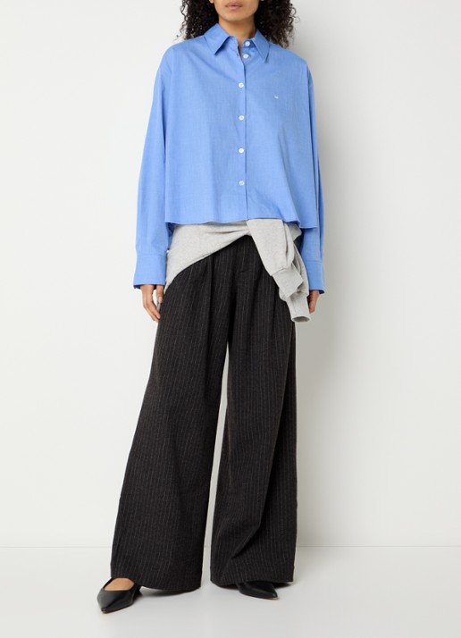Bellerose Java blouse met logo - voorkant 4 blauw