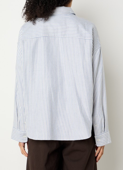 Bellerose Jaxie blouse met streepprint - achterkant 4 grijs