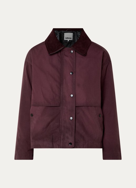 Bellerose Jazlin gewatteerd jack met steekzakken - voorkant 2 bordeauxrood