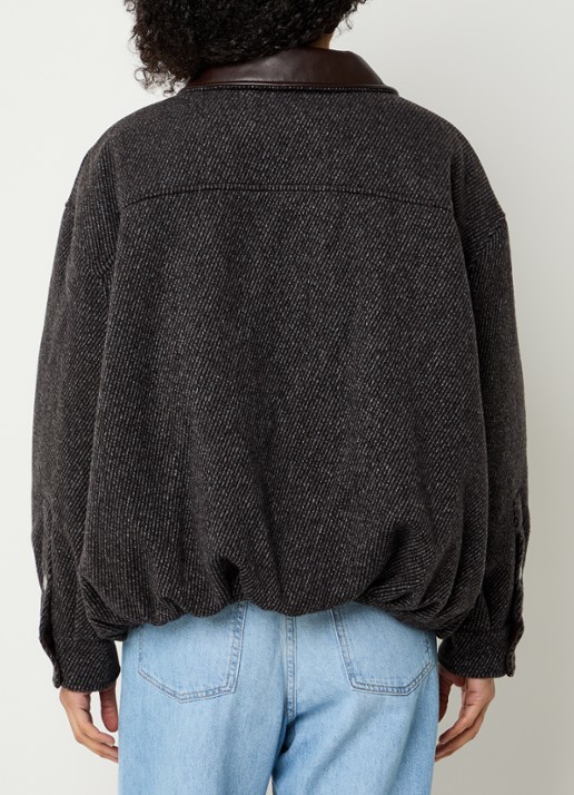 Bellerose Jellis jack in wolblend met ritszakken - achterkant 3 grijs