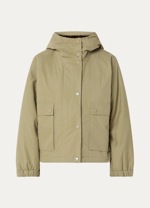 Bellerose Jenna parka met opgestikte zakken - voorkant 2 mosgroen