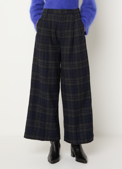 Bellerose Jenoa high waist wide fit broek in wolblend