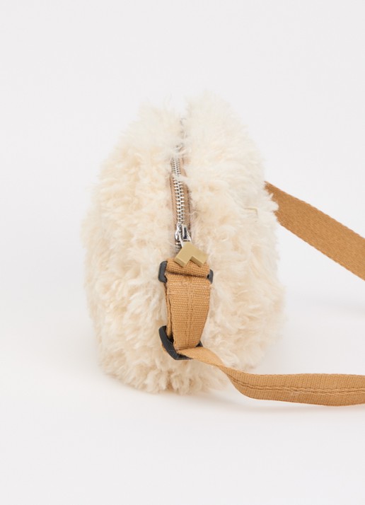 Bellerose Jila crossbodytas van imitatiebont - detail 2 creme