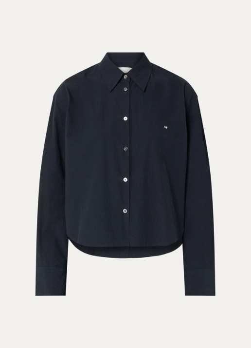 Bellerose Johan blouse met logo - voorkant 2 donkerblauw